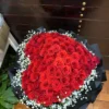 bó hoa hồng đỏ khổ lớn nhiều bông