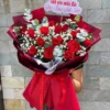 Bó Hoa Hồng Đỏ Sinh Nhật Giấy Đỏ Đô