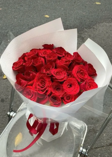 Bó Hoa Hồng Đỏ Sương Sớm