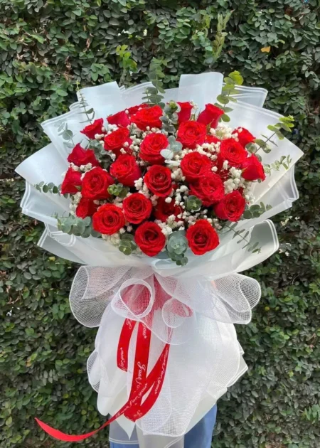 bó hoa hồng đỏ tặng sinh nhật