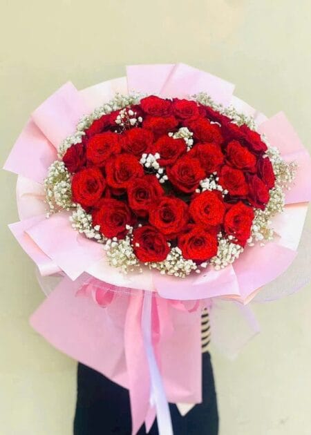 bó hoa hồng đỏ tặng vợ