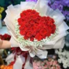 Bó Hoa Hồng Đỏ Trái Tim