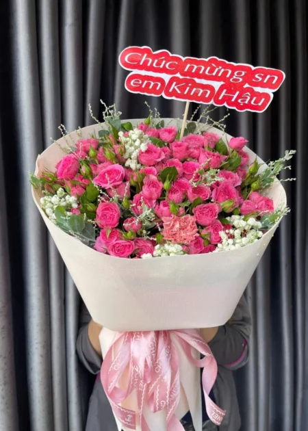 Bó Hoa Hồng Mini – Hồng Sen Thanh Nhã