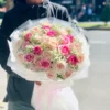 Bó Hoa Hồng Phối Sắc Hồng Baby Trắng - Hb1024 2 Bó Hoa Hồng Phối Sắc Hồng Baby Trắng l