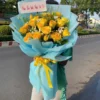 bó hoa hồng vàng