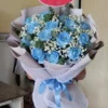 Bó Hoa Hồng Xanh Biển Sớm - Hb1077 2 bó hoa hồng xanh