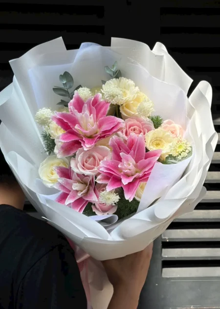 Bó Hoa Ly Kép – Ly Hồng Thanh Lịch