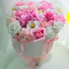 Bó Hoa Sáp Thơm Eden Tông Hồng Trắng