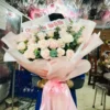 bó hoa sinh nhật tặng vợ hồng kem