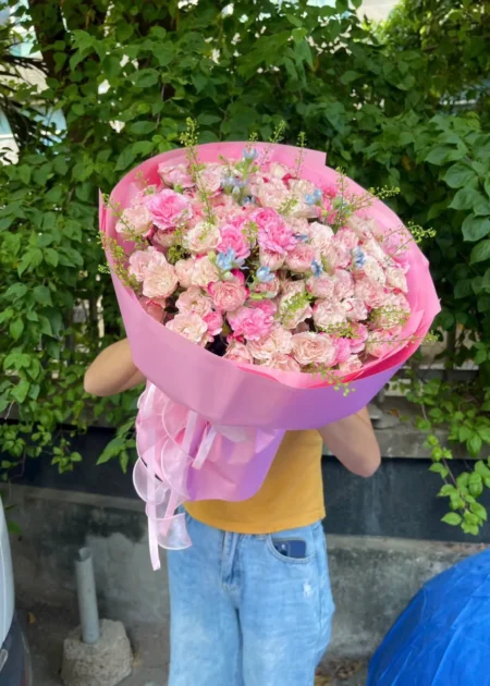Bó Hoa To Tặng Bạn Gái – Mây Hồng Ngọt Ngào