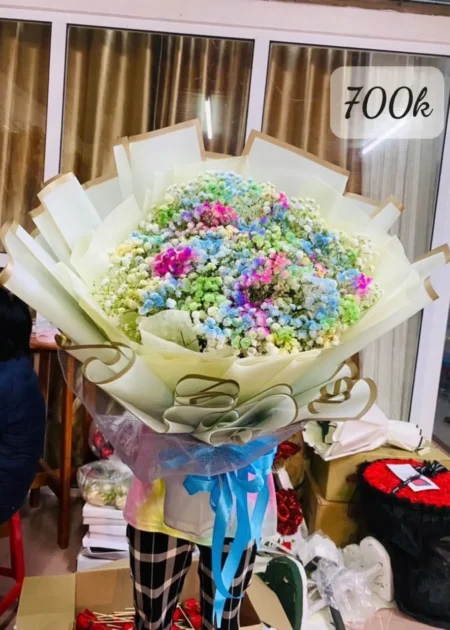hoa baby cầu vồng tặng sinh nhật