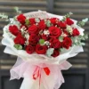 Bó Hoa Hồng Đỏ Kim Tuyến – Đỏ Thắm Lấp Lánh