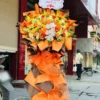 kệ hoa 20/11 giấy cam nâu Ấm Áp Nghĩa Thầy