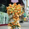 kệ hoa 20/11 tông cam Ánh Bạc Ơn Thầy