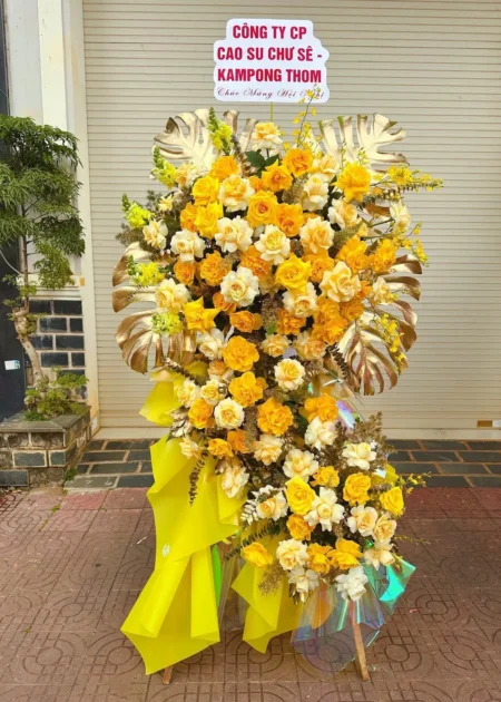 kệ hoa chúc mừng hội nghị Hội Tụ Ánh Vàng