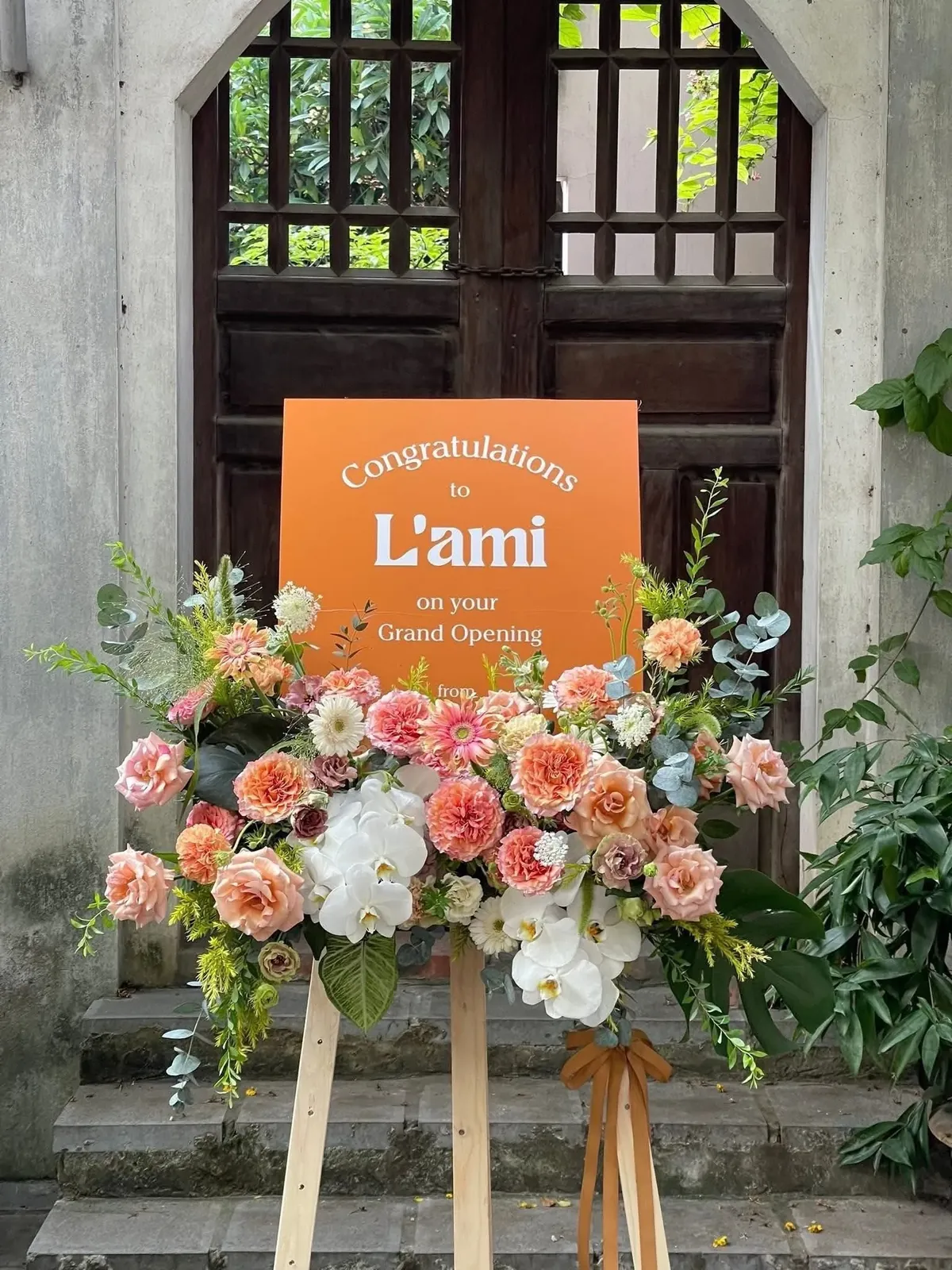 Kệ Hoa Giá Vẽ Cam Đào – Nắng Mới Khai Trương – DVKT259 6 kệ hoa giá vẽ cam đào Nắng Mới Khai Trương