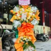 kệ hoa giấy cam lá nhũ bạc Cam Rực Ngân Quang