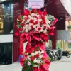 kệ hoa giấy đỏ ánh kim Hồng Nhung Rạng Danh