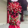 kệ hoa hồng đỏ giấy đỏ đô Đỏ Thắm Hồng Phát
