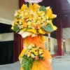kệ hoa hồng vàng voan cam Đồng Môn Rạng Rỡ