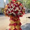 Kệ hoa khai trương giấy đỏ vàng Hồng Phát Rực Rỡ