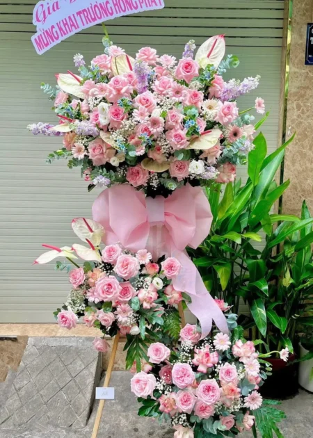 kệ hoa khai trương hồng phấn hồng môn An Khang Thịnh Vượng