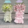 Kệ Hoa Khai Trương Pastel – Dịu Dàng Khởi Phát – DVKT250 7 kệ hoa khai trương pastel Dịu Dàng Khởi Phát trắng xanh và hồng phấn